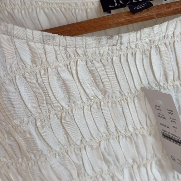 J Crew Maude dress in drapey viscose twill Womens Large Ivory White - Picture 8 of 10